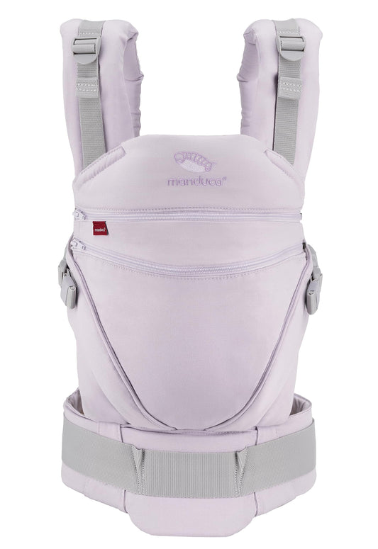 Manduca XT, portabebés con asiento ajustable, 3 posiciones de transporte (delantero, cadera y espalda), algodón orgánico, crece con tu bebé (3,5-20 kg), Monochrome Lavender, XT Cotton