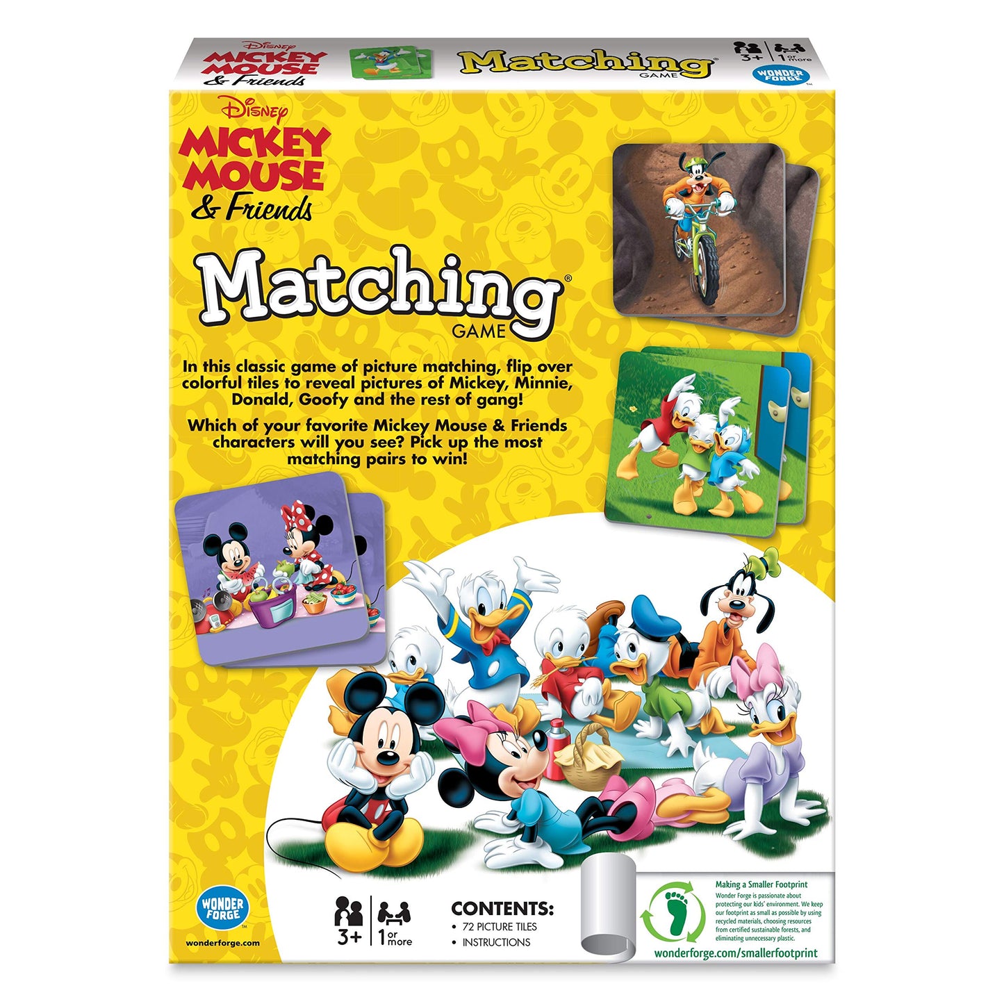 Juego de Tarjetas de Memoria Wonder Forge Mickey Mouse Divertido y Educativo de Disney para Niños y Niñas
