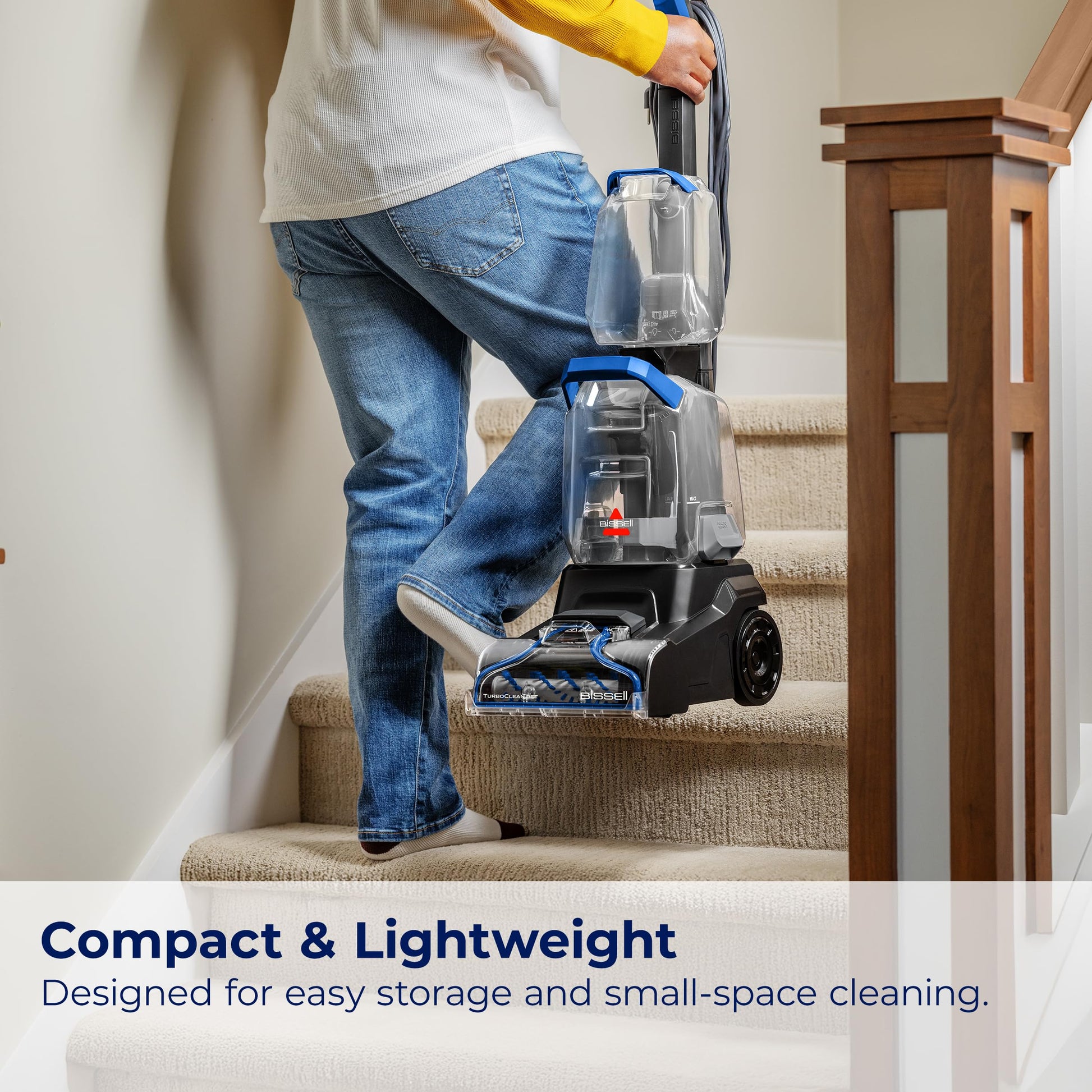 BISSELL TurboClean PET, limpiador vertical de alfombras y tapicería, 3948