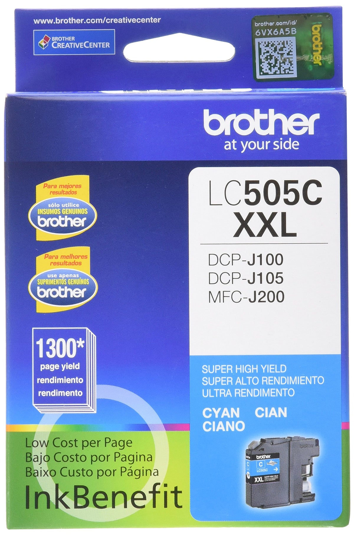 Cartucho Brother cyan LC505C