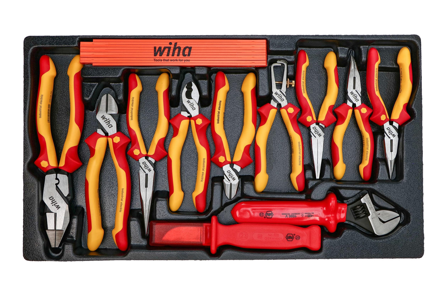 Juego de Herramientas Aisladas Wiha Rojo con Caja con Ruedas, 80 Uds