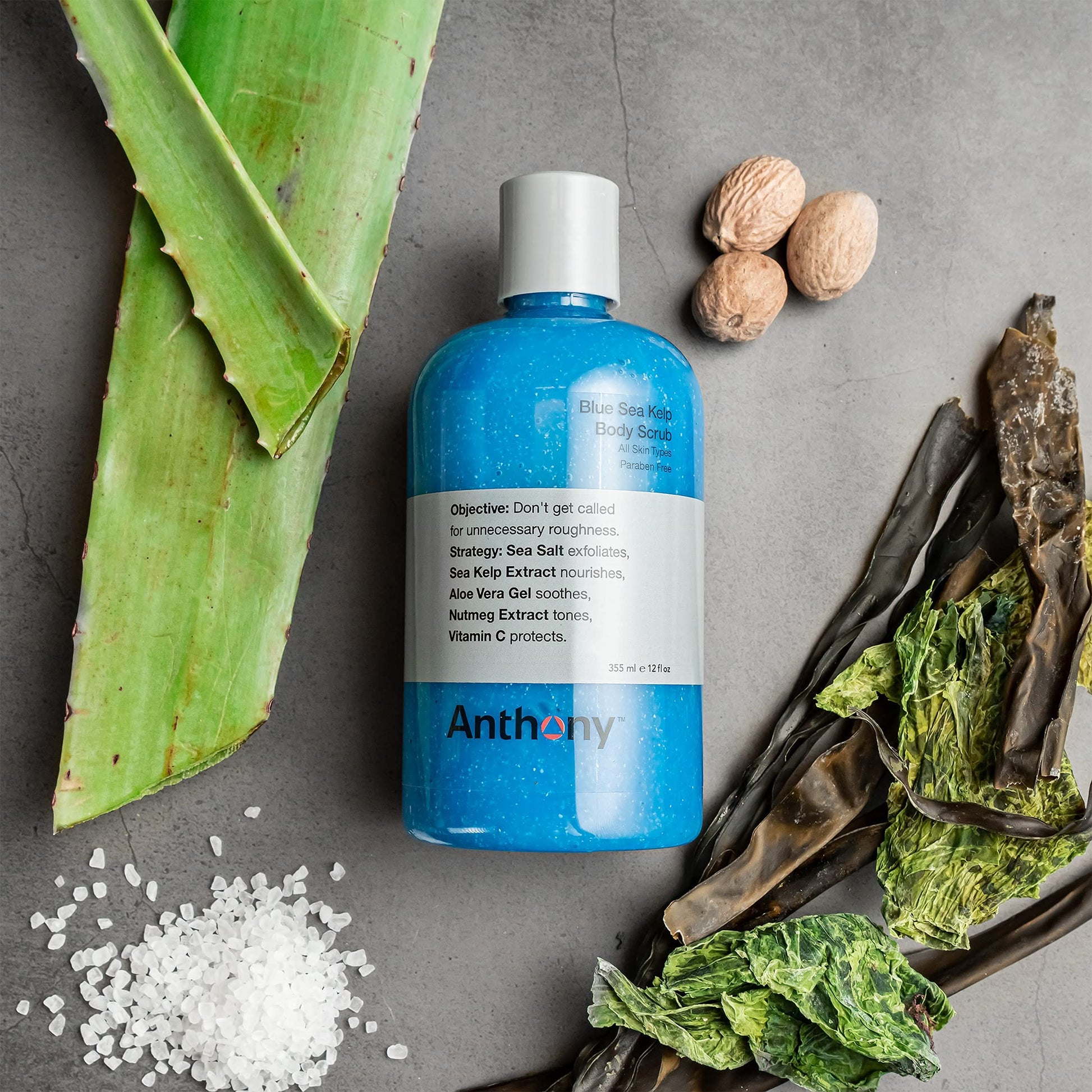 Exfoliante Corporal Anthony Azul Algas Marinas para una Piel Suave y Renovada