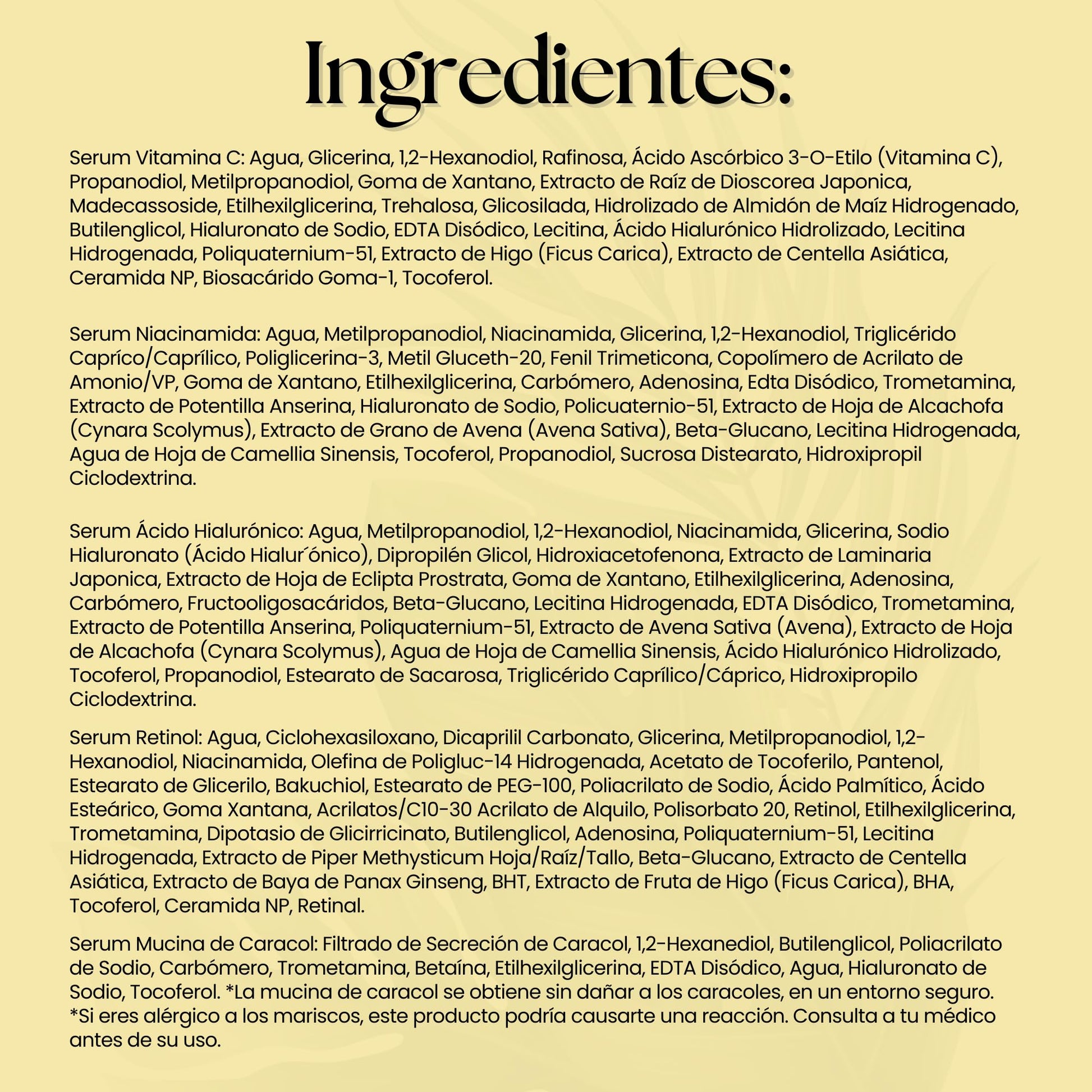 Kit de Skincare Coreano 5 Serums + Crema Contorno de Ojos: Vitamina C, Retinol, Ácido Hialurónico, Niacinamida y Baba de Caracol. Hidrata, Reduce Líneas Finas, Mejora la textura y Luminosidad. Cuidado Facial Coreano, Korean Skincare