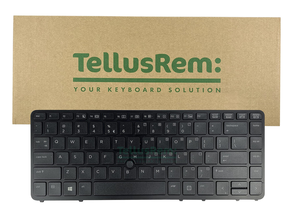Teclado TellusRem Negro Retroiluminado con TrackPoint para HP EliteBook 840 G1 G2 850 G1 G2 ZBook 14
