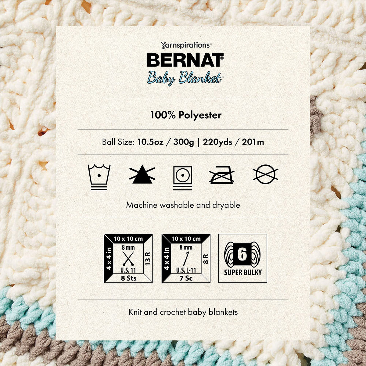 Bernat - Hilo para Manta de bebé, Pequeñas Petunias, Big Ball, 1, 1