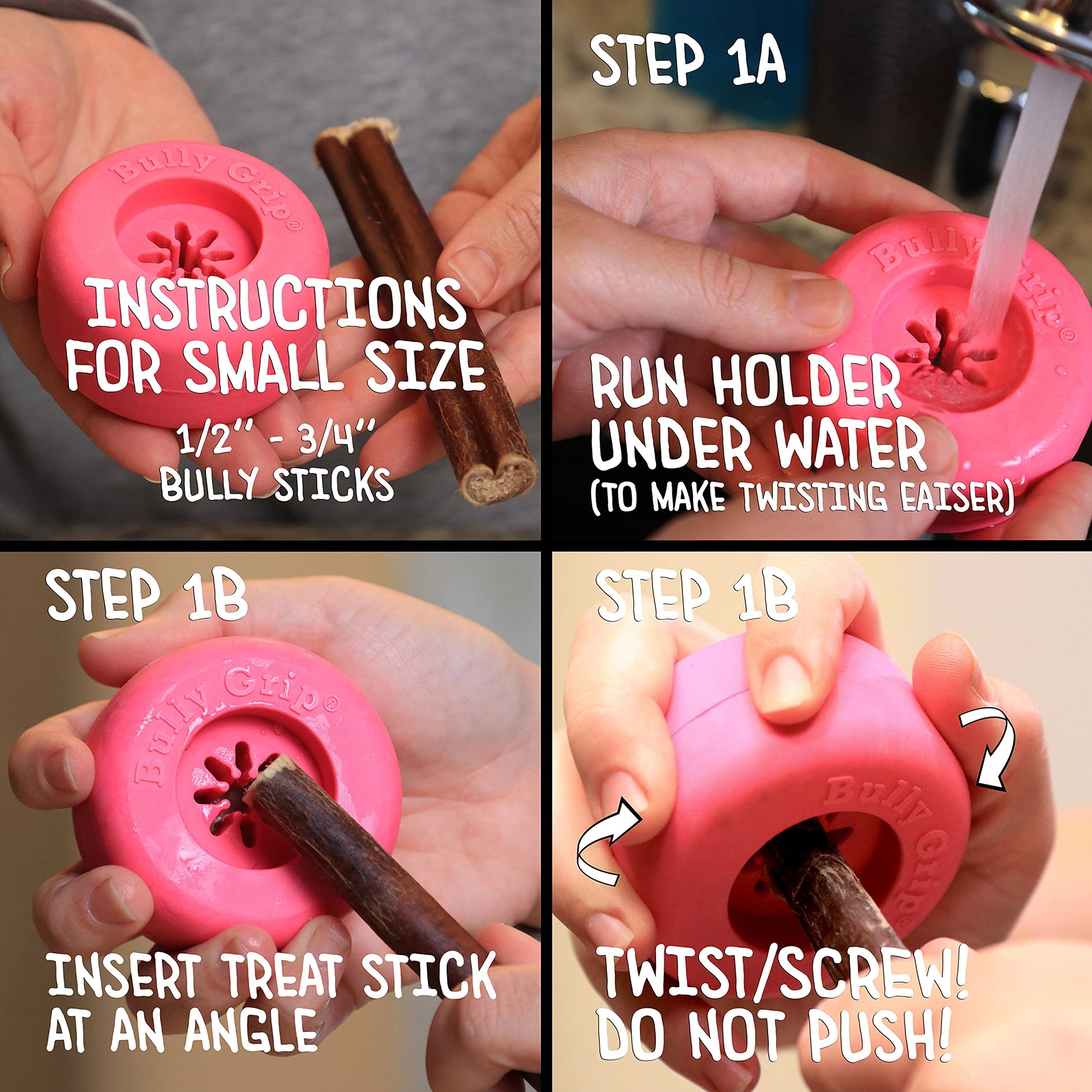 Bully Stick Holder - Soporte para Palo, tamaño pequeño, Juguete Interactivo para Perro y Dispositivo de Seguridad