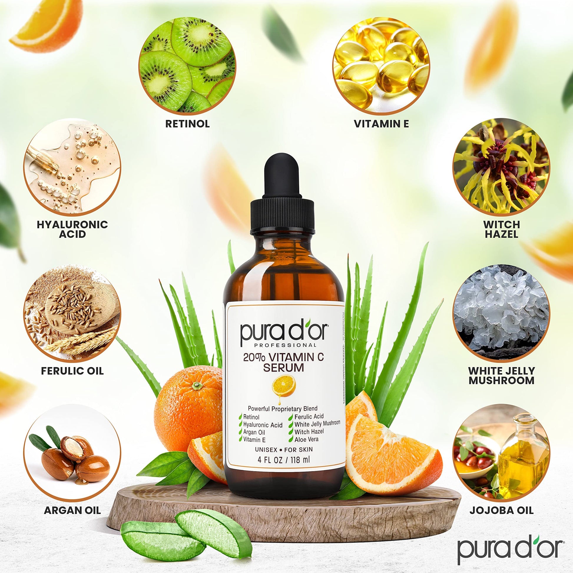 Pura D'or Vitamin C Serum, 4 Ounce