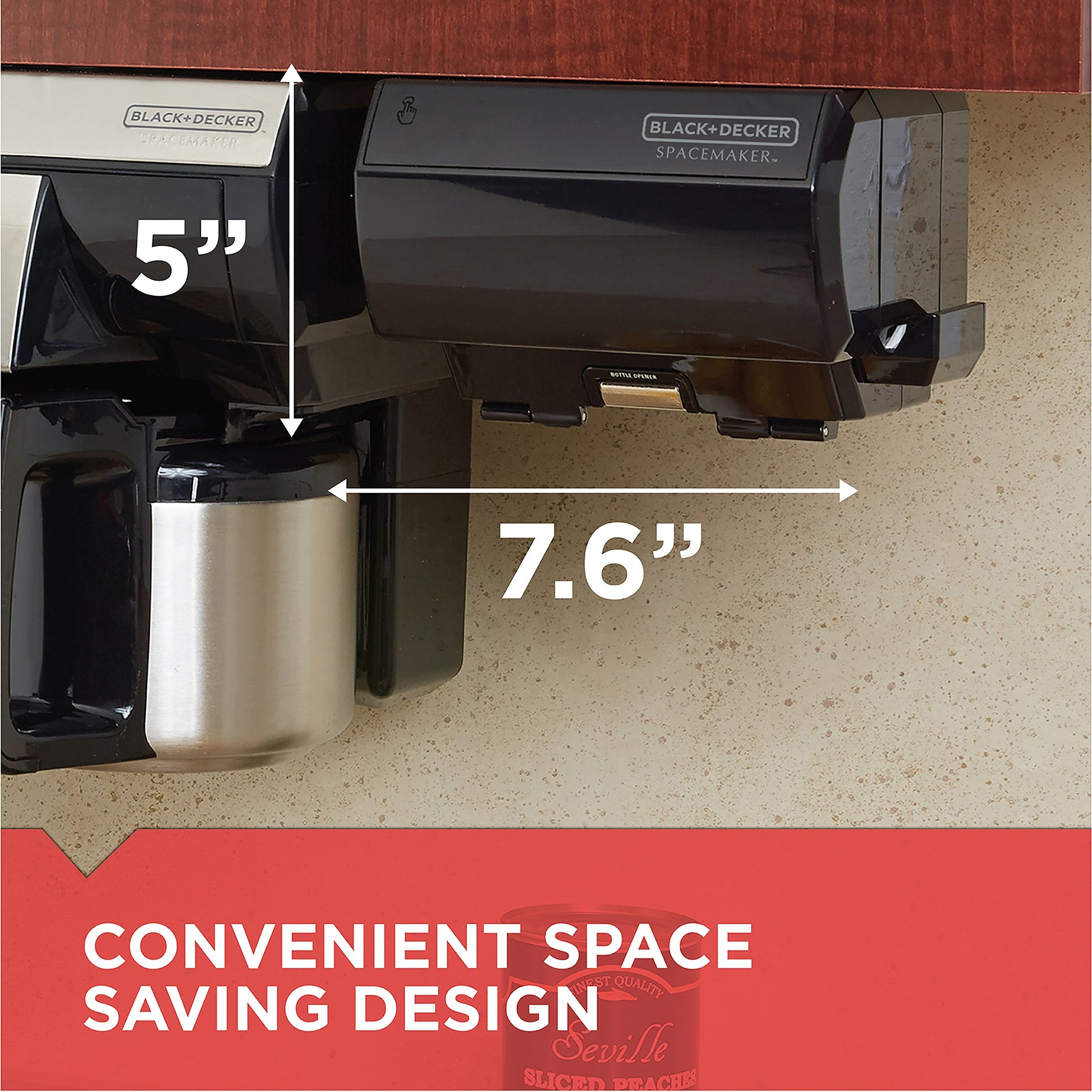 BLACK+DECKER CO100B SpaceMaker - Abrelatas multiusos, color negro