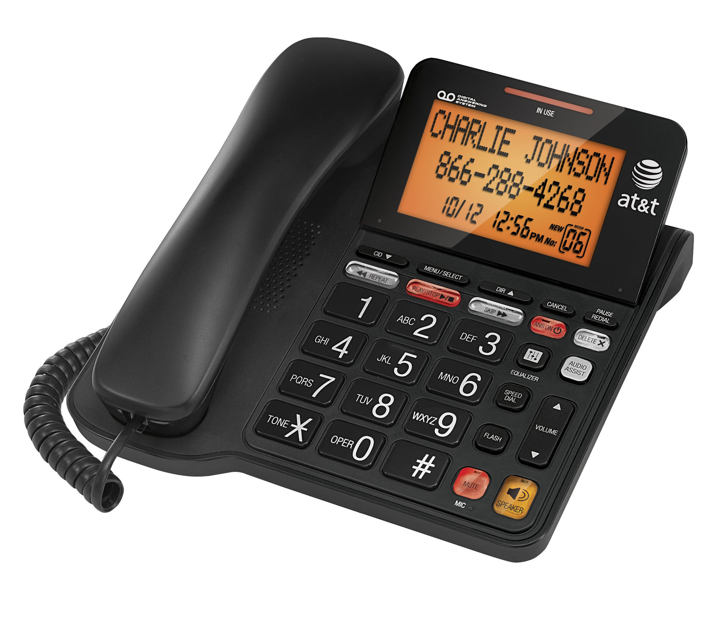 AT&T Contestador con Cable y Pantalla Grande