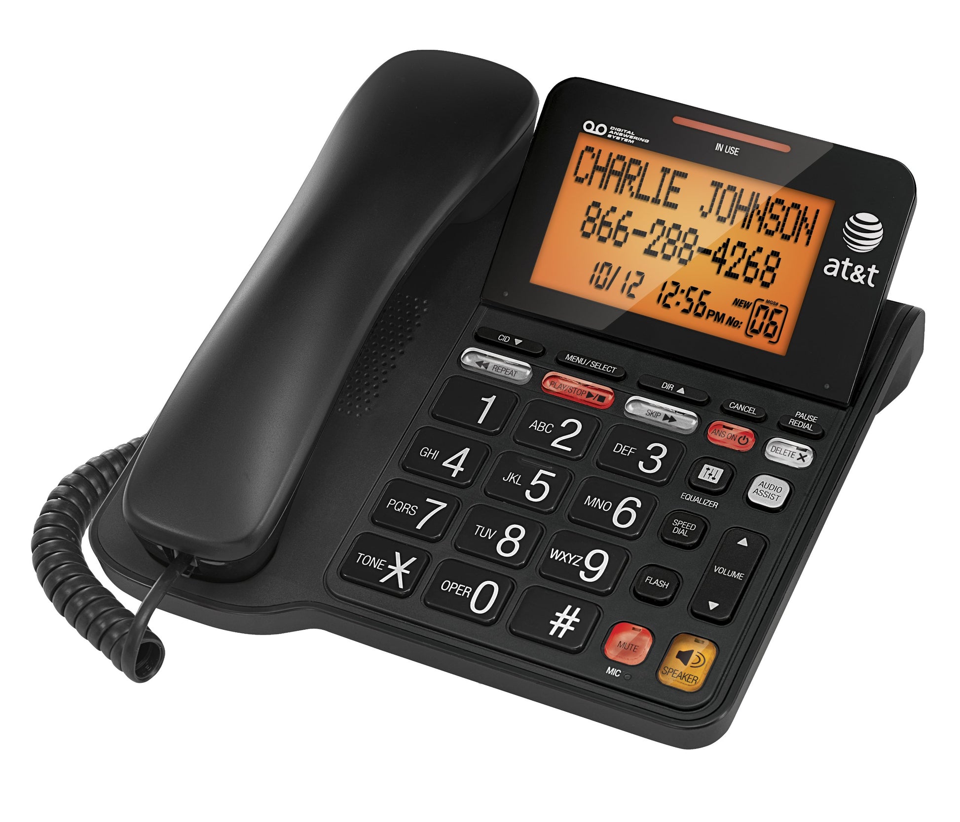 AT&T Contestador con Cable y Pantalla Grande