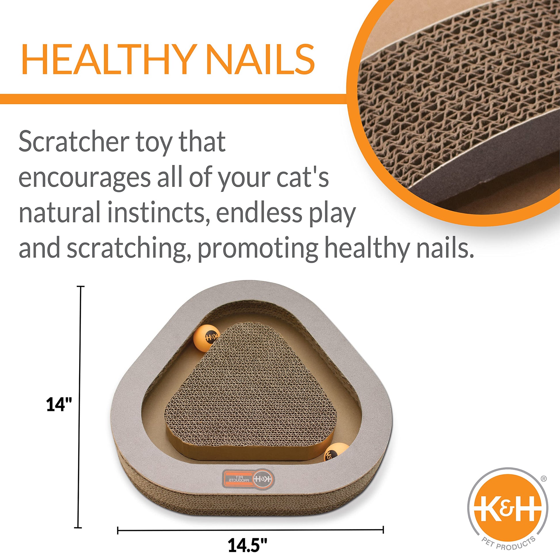 Juguete Interactivo K&H Pet Products Triángulo de Cartón para Gatos