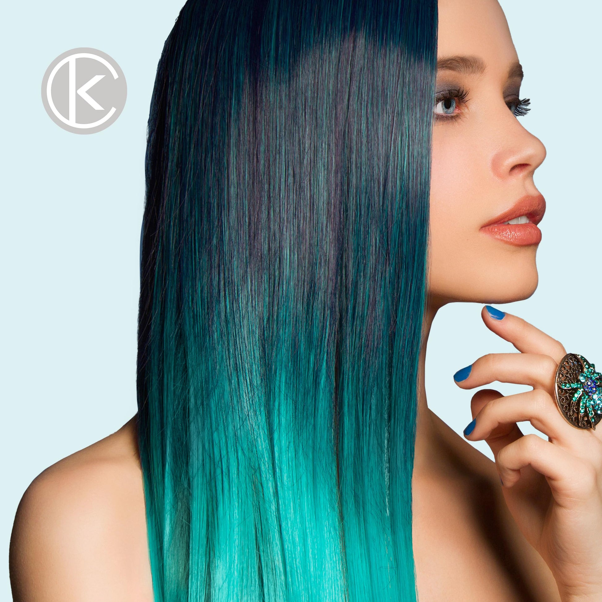 Acondicionador Keracolor verde azulado Plus