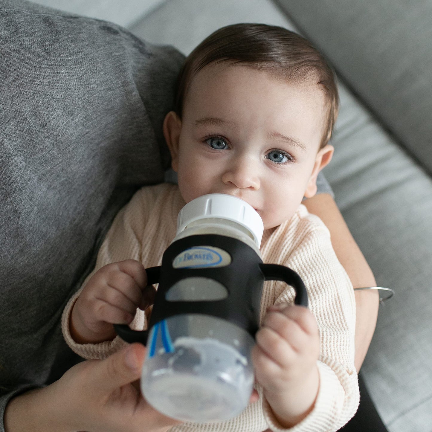 Mangos de Botella de Silicona Dr. Brown’s Light Pink Ecru Black para Bebé
