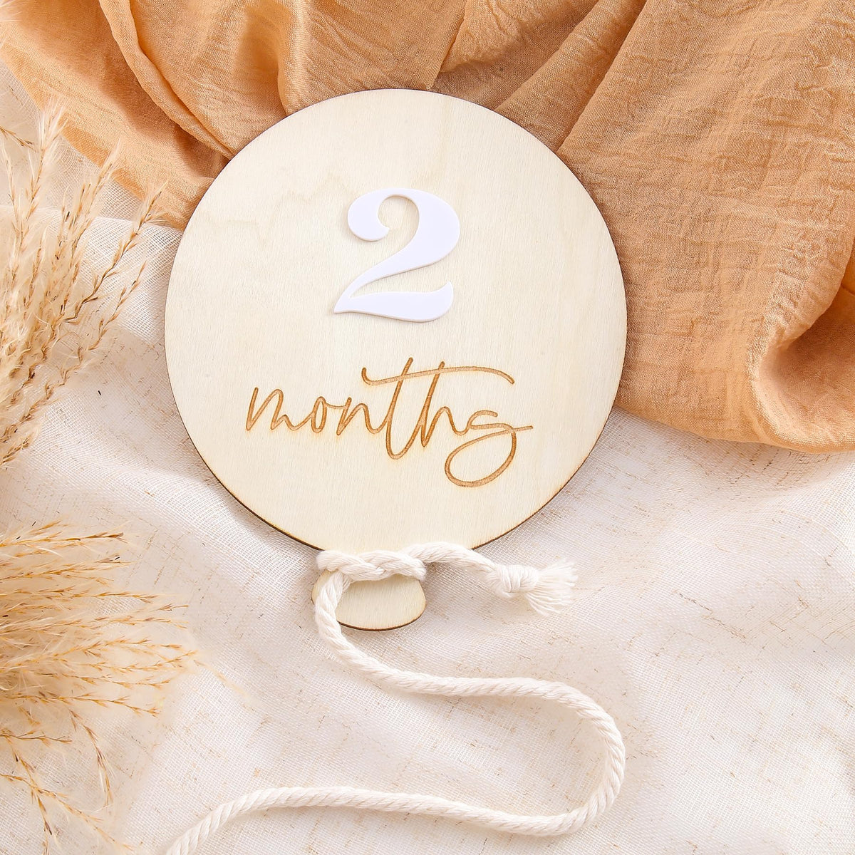 Tarjetas de Hito de Madera para Bebé, Marcadores de Primer Año y Accesorios de Fotografía de Baby Shower