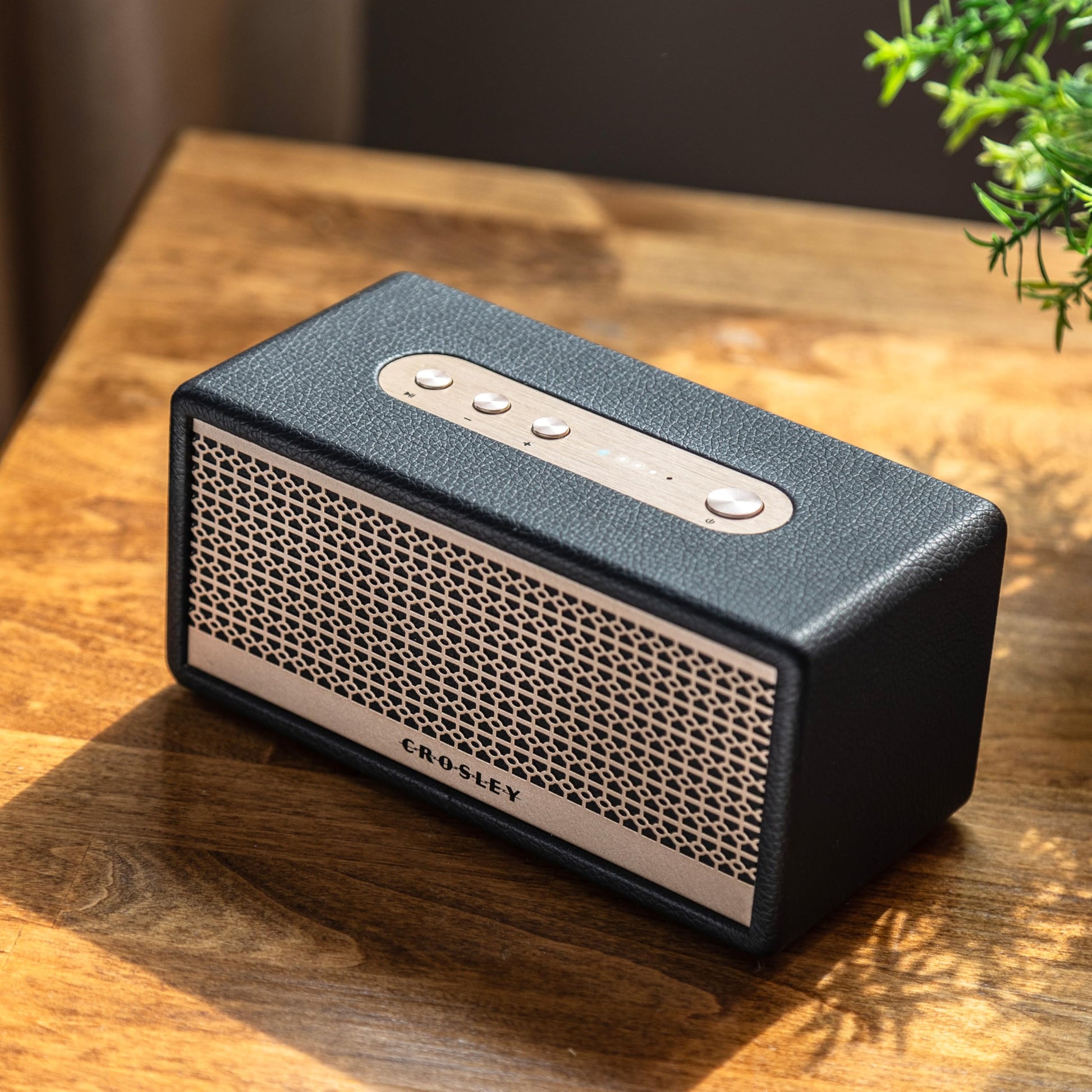 Crosley CR3113A-BK Montero - Altavoz Bluetooth Recargable portátil pequeño, Color Negro