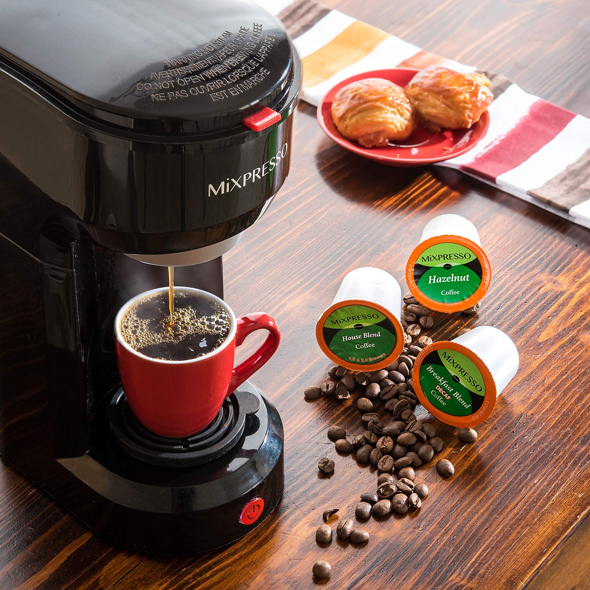 Cafetera Monodosis Mixpresso Diseño Original Compatible K Cup para Viaje