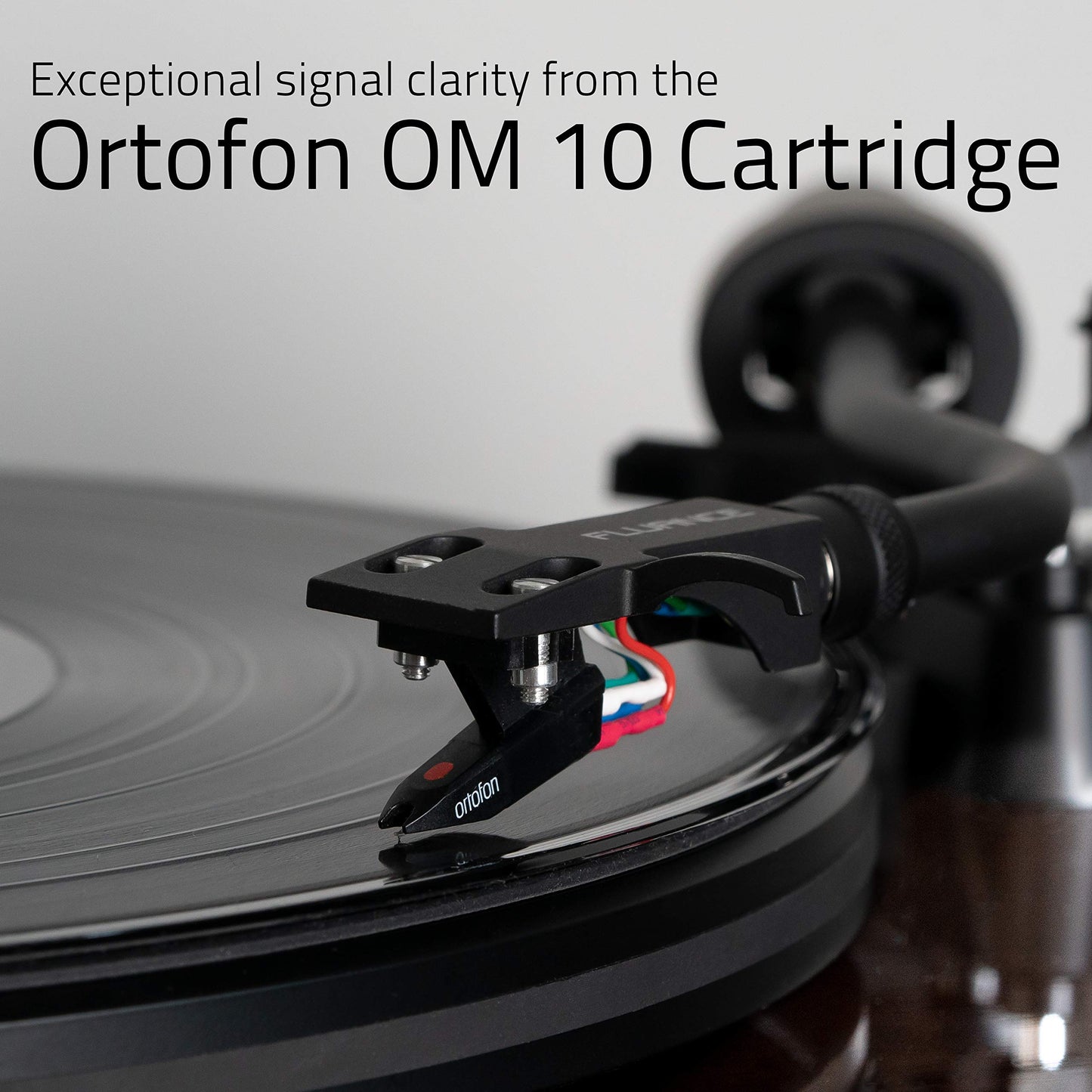 Fluance RT82 Reference High Fidelity Vinyl Turntable Record Player with Ortofon OM10 Cartridge, Speed Control Motor, Solid Wood Plinth, Vibration Isolation Feet - Walnut
