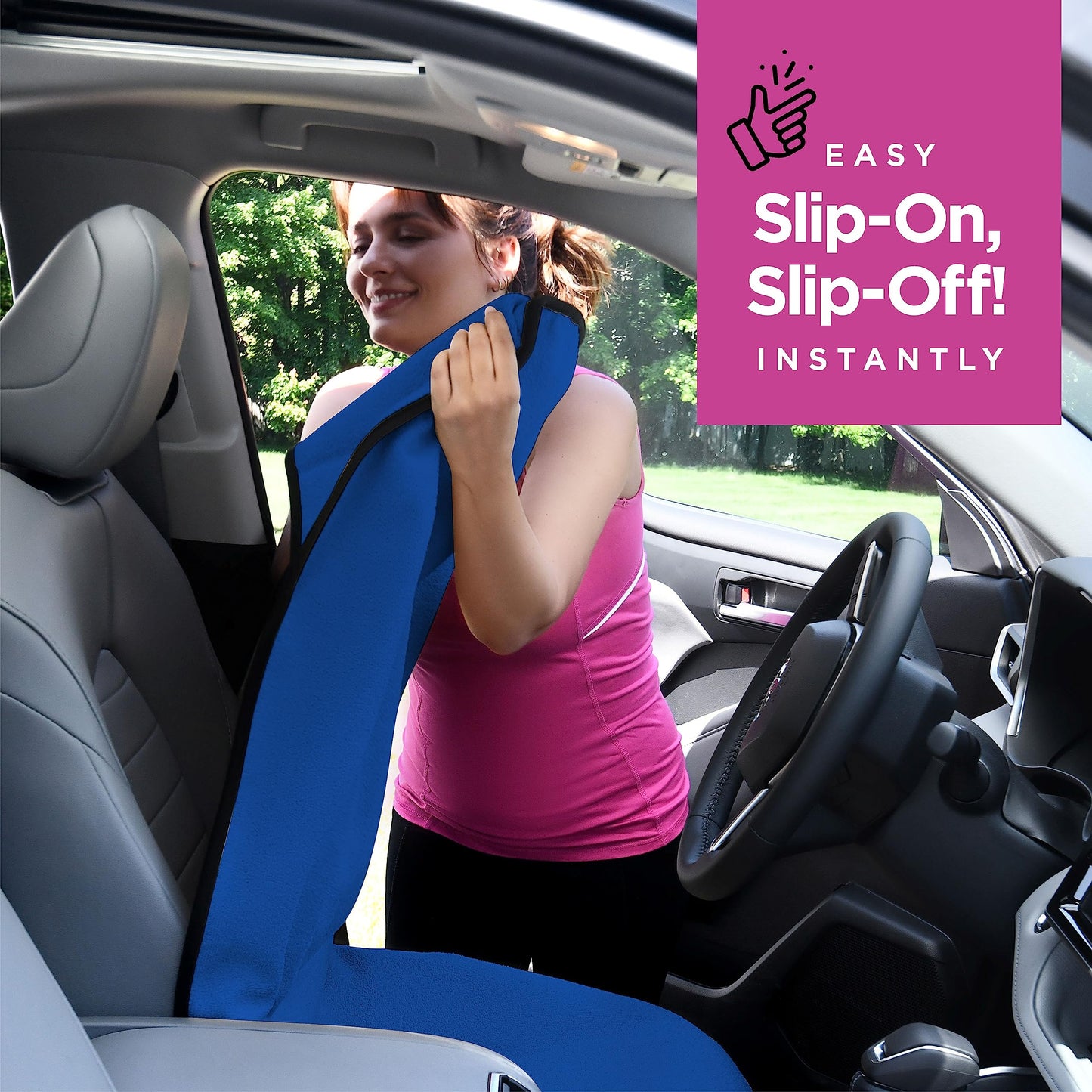 lebogner Funda de Toalla para Asiento de Automóvil para Después Del Entrenamiento En El Gimnasio, Correr, Nadar Y Caminar, Protector de Asiento de Cubo de Sudoración Impermeable, Antideslizante Y de A
