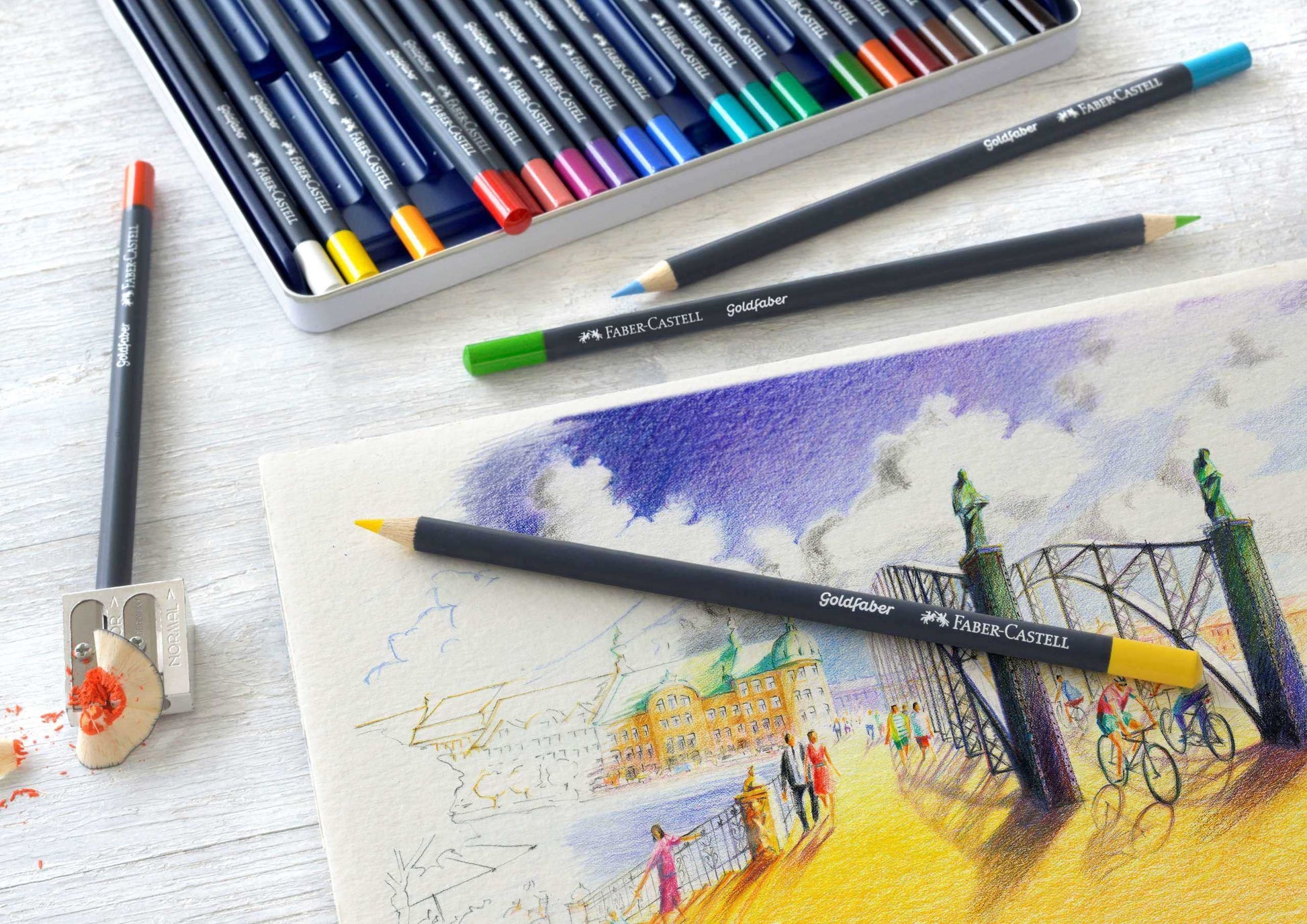 Faber-Castell Colores Goldfaber para Arte con 48 colores elaborados con excelente resistencia a la luz y a caídas, son ideales para artistas profesionales y aficionados que buscan proyectos creativos
