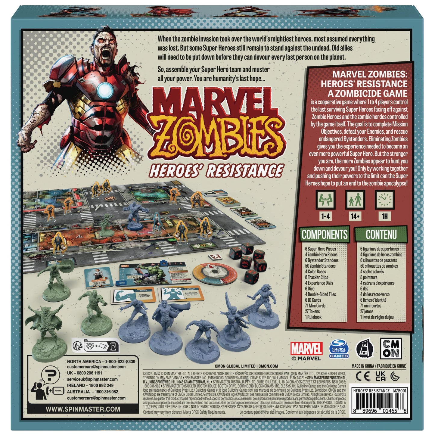 Juego de Mesa Spin Master Marvel Zombies Resistencia de Héroes Cifras Coleccionables para Adultos