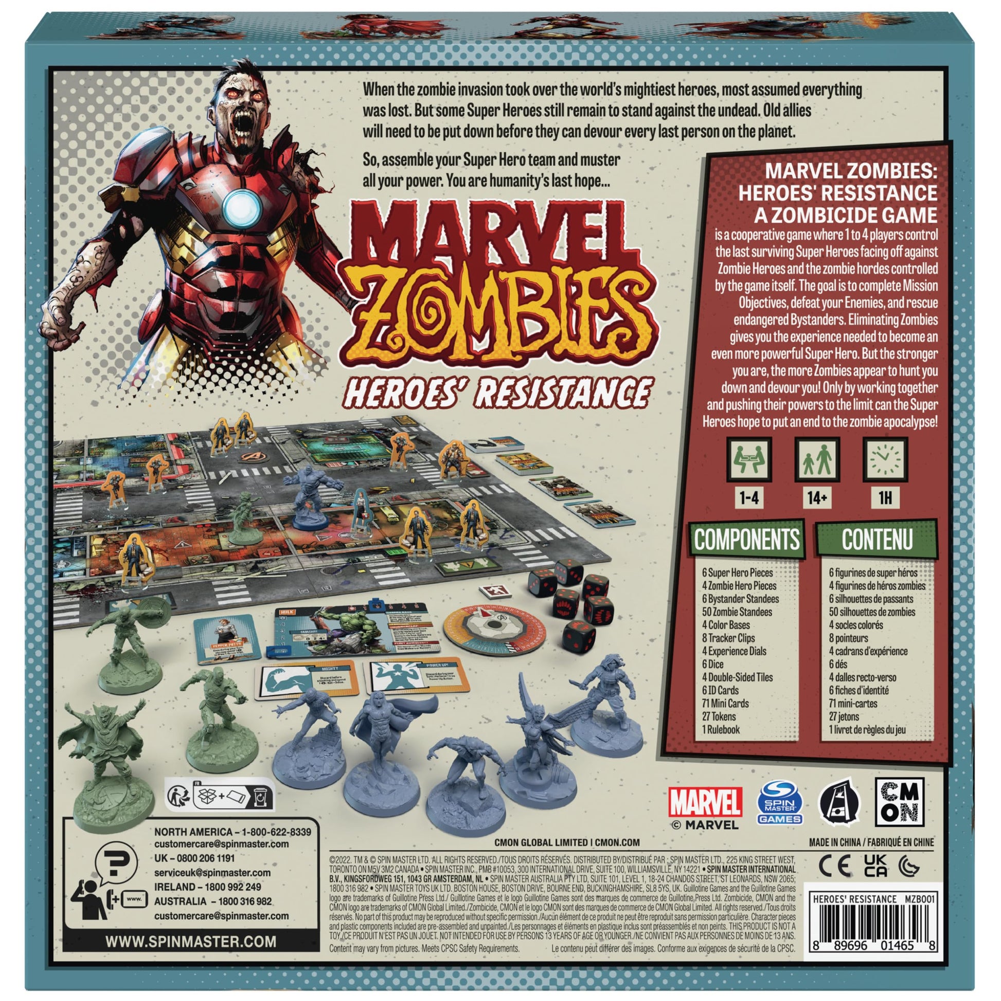 Juego de Mesa Spin Master Marvel Zombies Resistencia de Héroes Cifras Coleccionables para Adultos