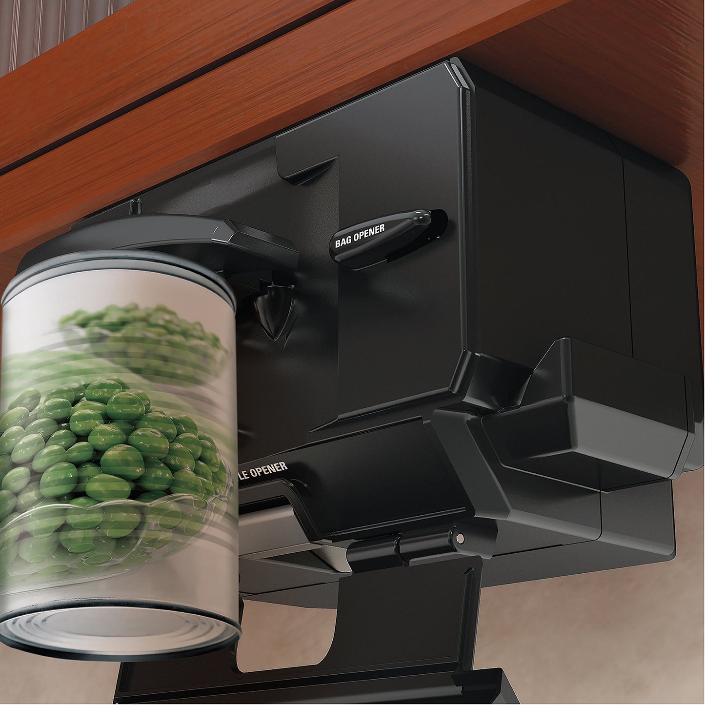 BLACK+DECKER CO100B SpaceMaker - Abrelatas multiusos, color negro