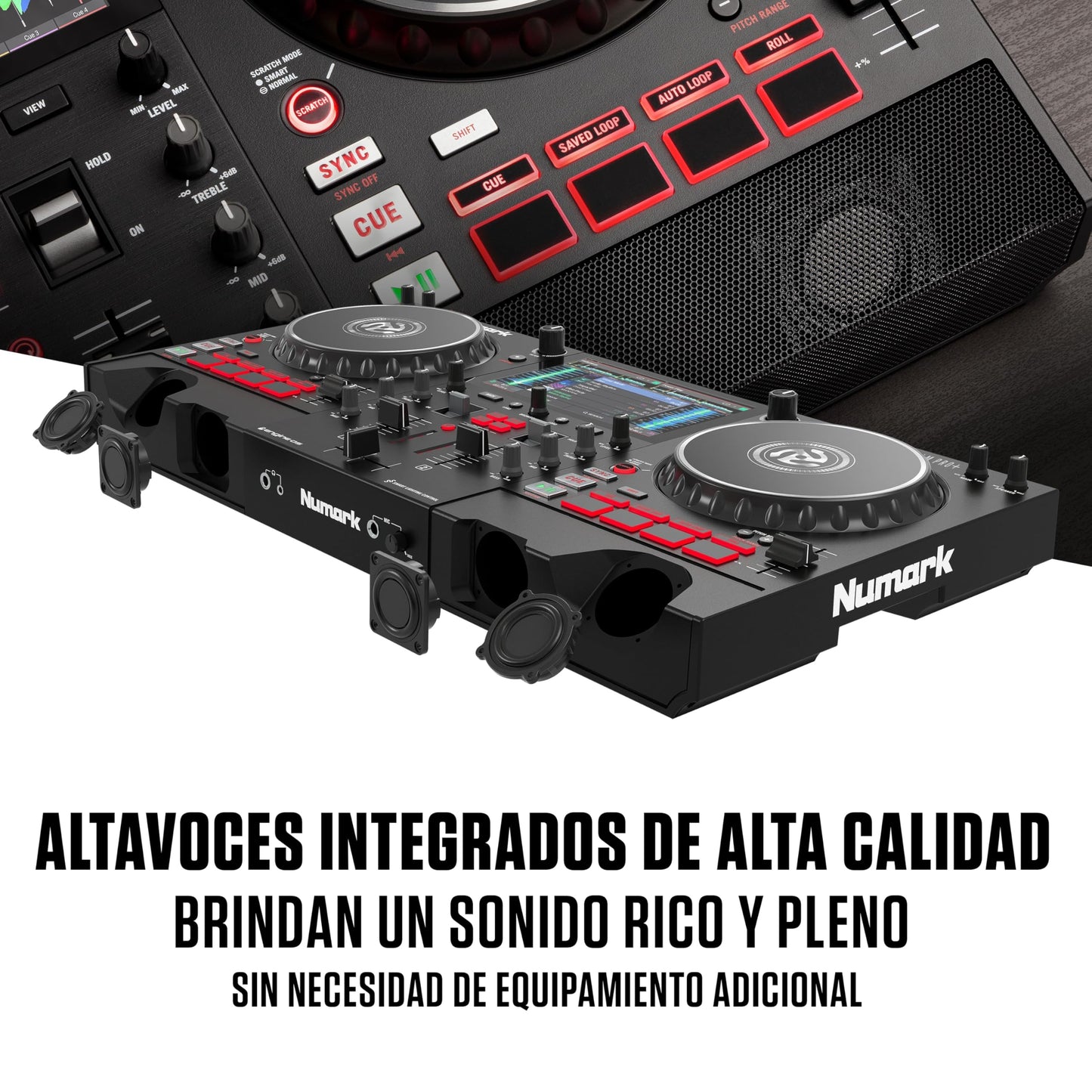 Controlador DJ Numark Mixstream Pro+ en Negro con Pantalla Táctil de 7 Pulgadas y Streaming por Wifi