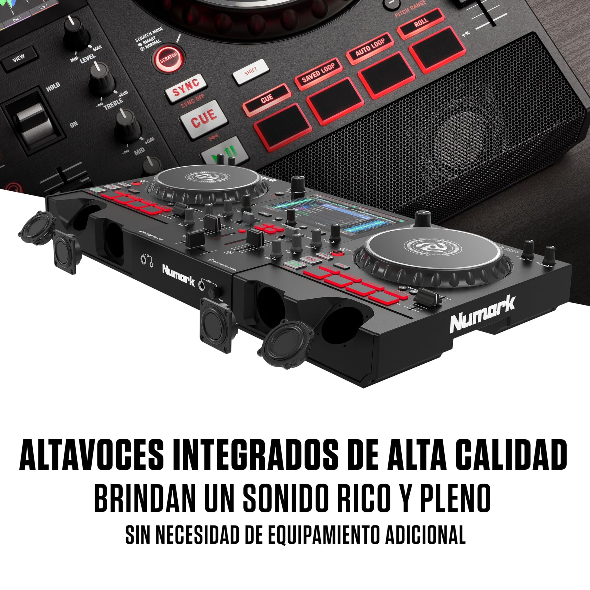 Controlador DJ Numark Mixstream Pro+ en Negro con Pantalla Táctil de 7 Pulgadas y Streaming por Wifi