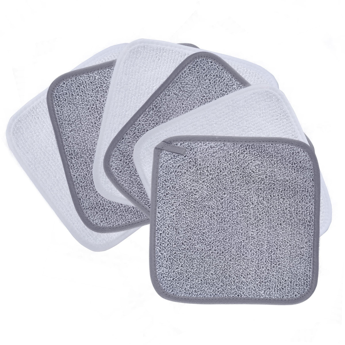 POLYTE Paño Desmaquillante Facial de Microfibra, 20.3x20.3 cm, 6 Pzas