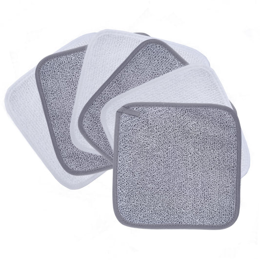 POLYTE Paño Desmaquillante Facial de Microfibra, 20.3x20.3 cm, 6 Pzas