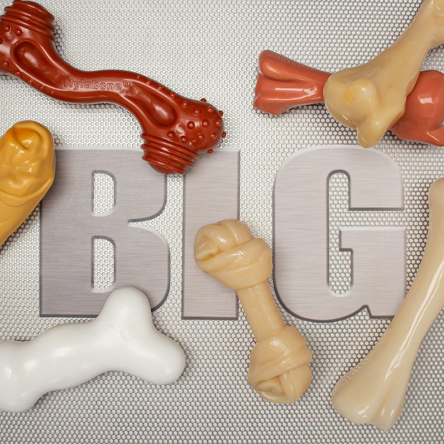 Juguete Duradero Tipo Hueso Nylabone Grande Especial para Razas Grandes