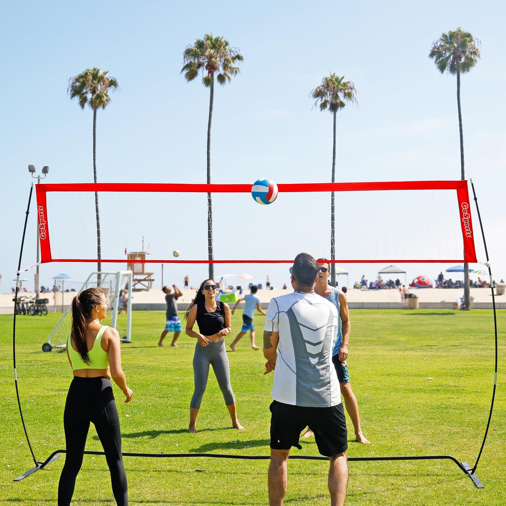 GoSports - Voleibol recreativo Suave al Tacto, tamaño regulatorio para Jugar en Interiores o Exteriores, Incluye Bomba de Bola, Elige Entre un Solo o 6 Unidades