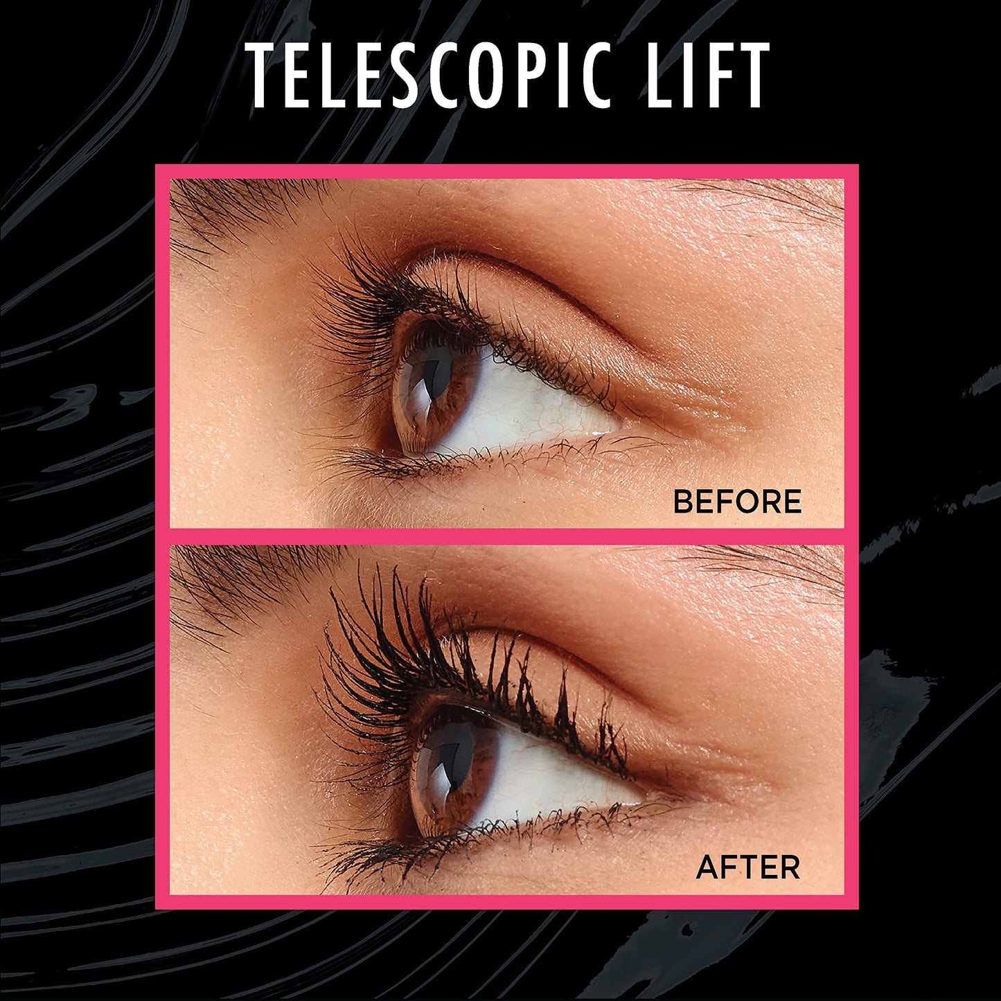 L'Oreal Paris Mascara de pestañas Telescopic Lift Lavable, Negro, 10 ml