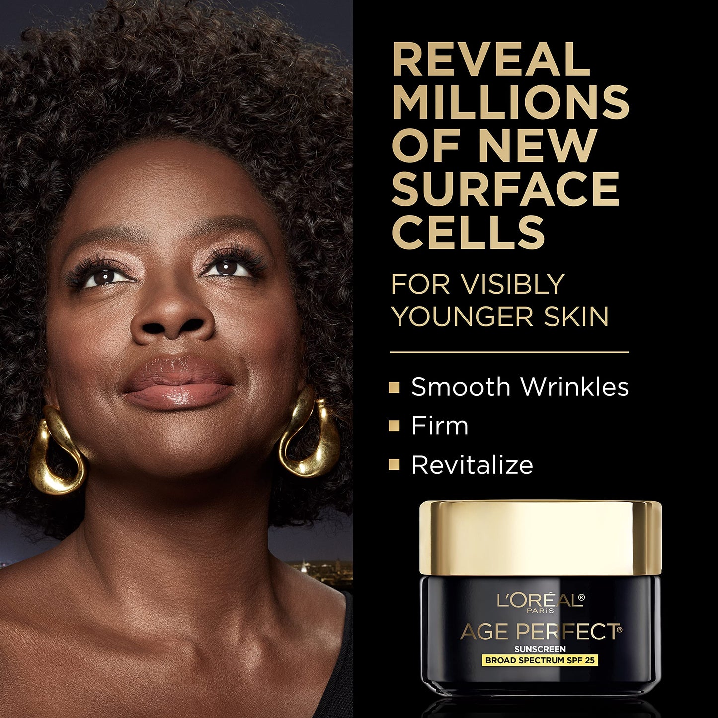 L'Oreal Paris Age Perfect Cell Renewal Anti-Aging Day Moisturizer SPF 25, Antioxidant Recovery Complex, Smooth Wrinkles, Firmer, Radiant, Younger Looking Skin, Dermatologist Tested, 1.7 Oz