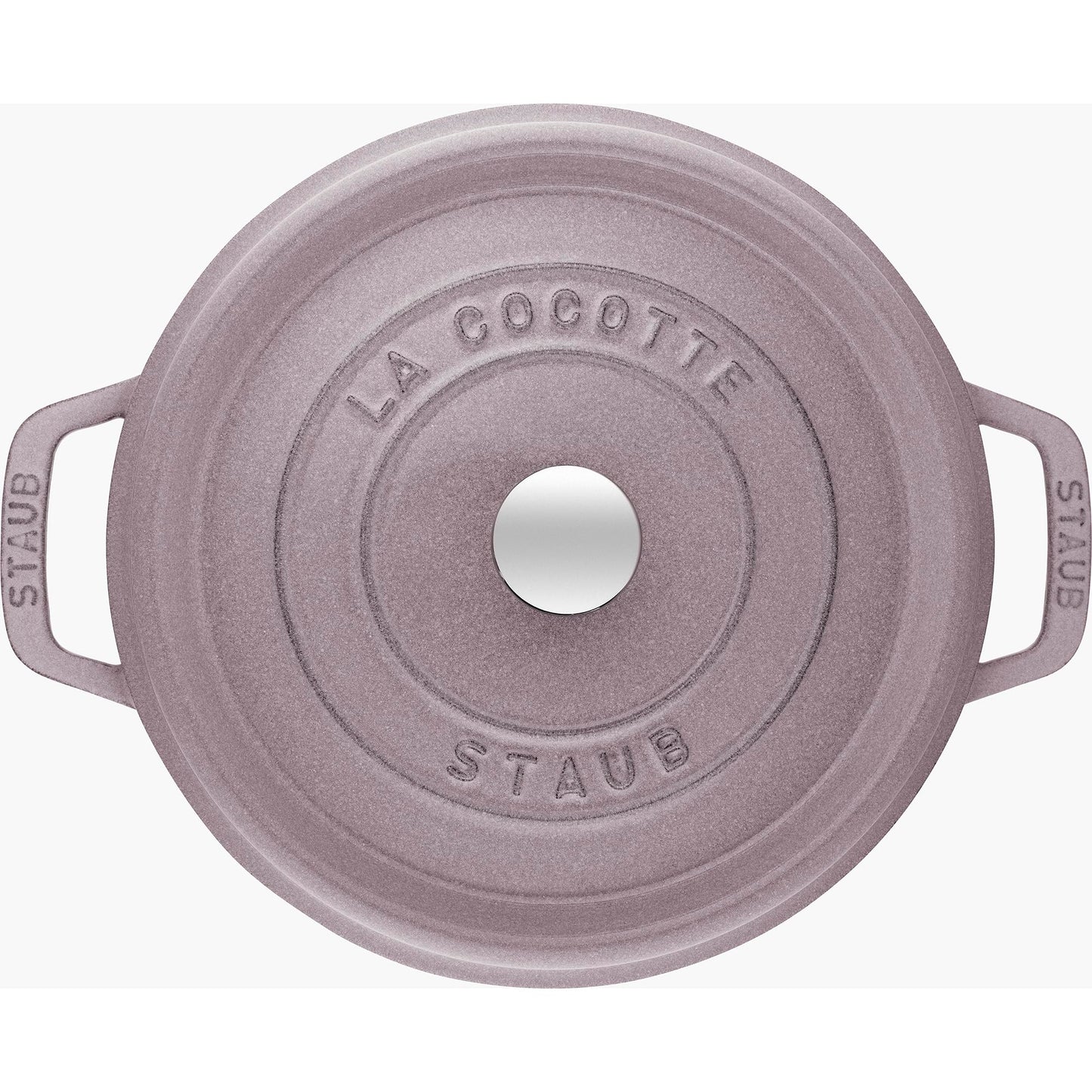 Staub Horno holandés redondo de hierro fundido de 4 cuartos de galón, color lila