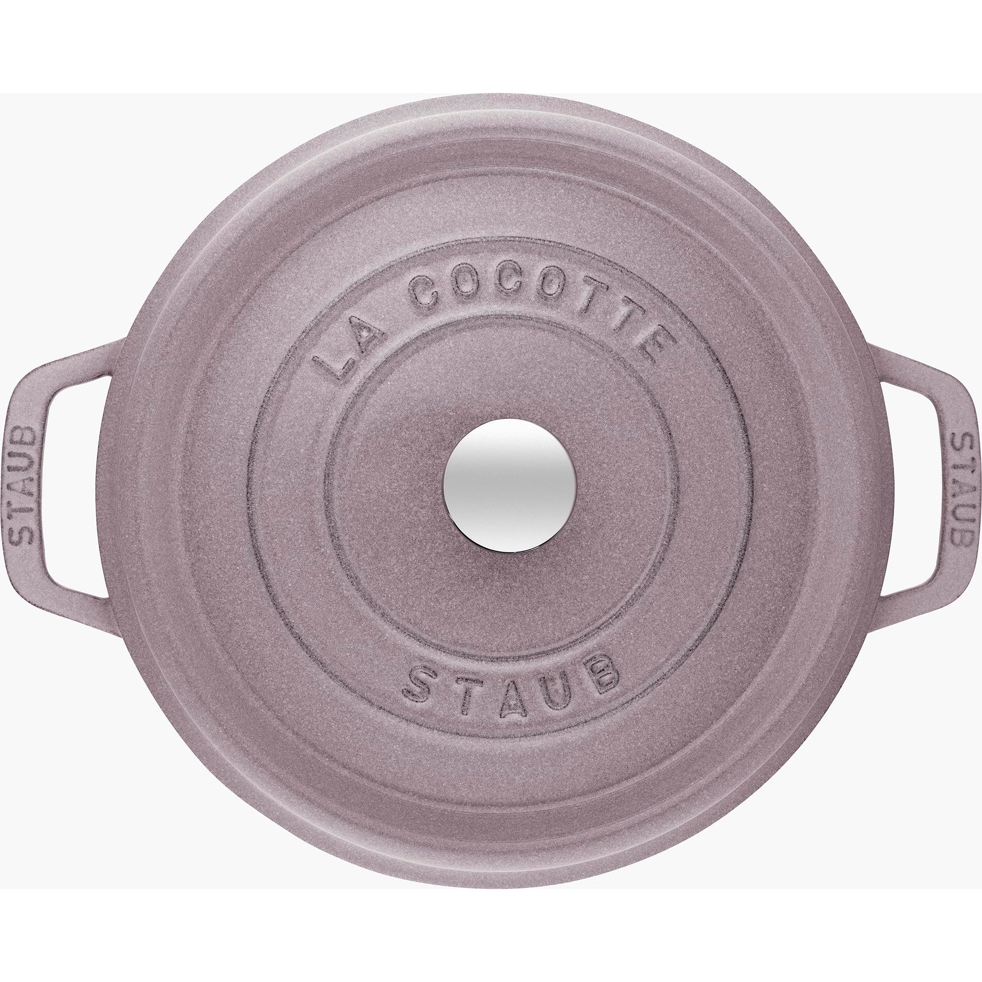 Staub Horno holandés redondo de hierro fundido de 4 cuartos de galón, color lila