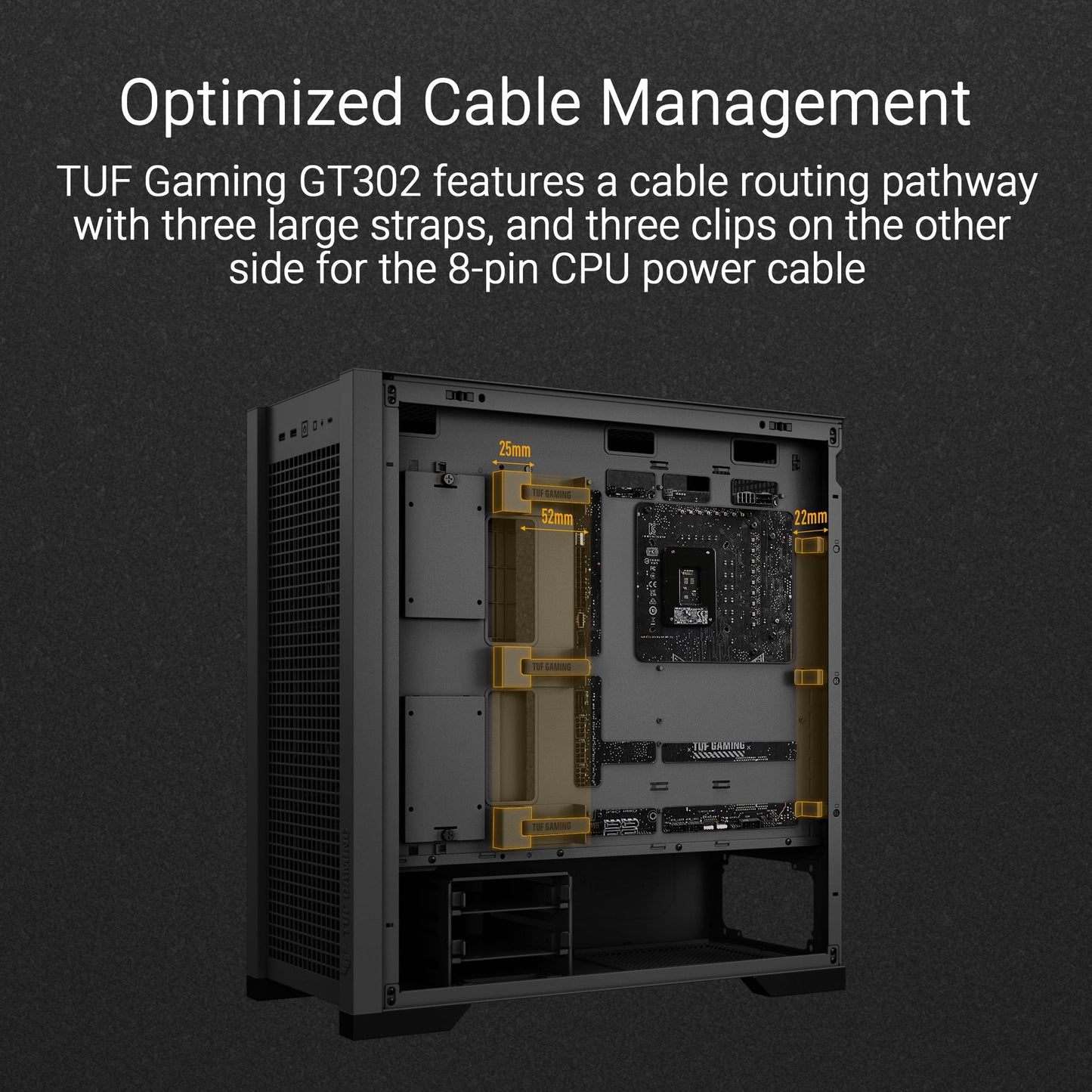 ASUS TUF Gaming GT302 ARGB White Edition ATX - Carcasa de Torre Media, Cuatro Ventiladores ARGB de 140 x 28 mm para Flujo de Aire y presión estática, Panel Intercambiable, Panel Superior Desmontable,