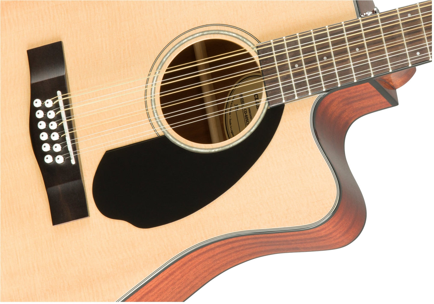 Fender 12-String Acoustic Electric Guitar, with 2-Year Warranty, with Fishman Acoustic Guitar Pickup with Tuner and Equalizer, Rounded Walnut Fingerboard, Glossed Natural Finish, Mahogany Body