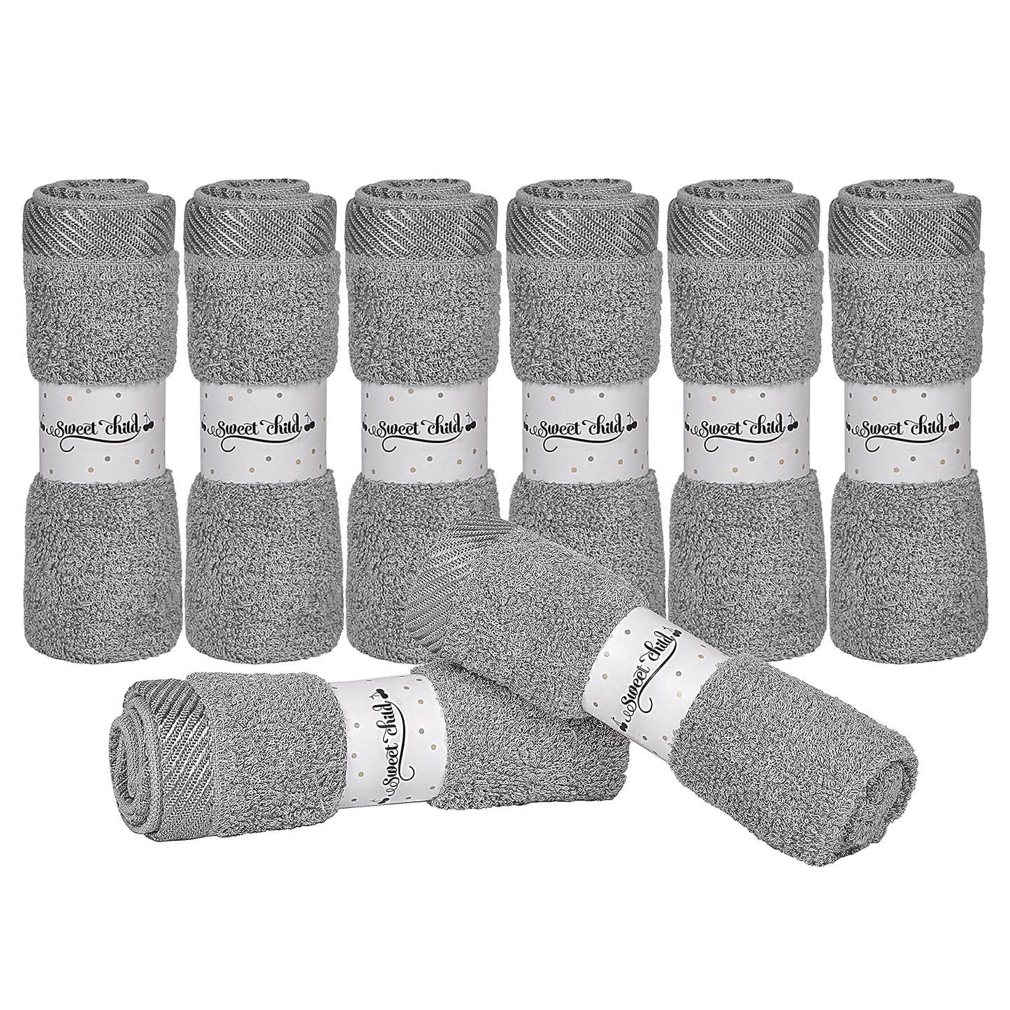 Sweet Child - Paquete de 8 paños de bebé de rayón súper suaves, paños de lavado para recién nacidos, bebés y niños, toallas de baño para bebé, toallas de cuerpo y cara, paños faciales para lavar la