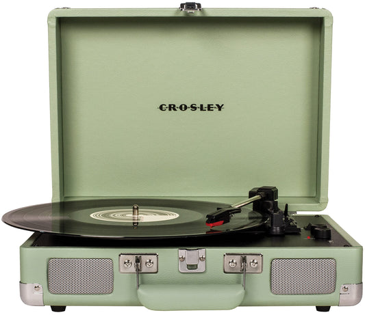 Crosley CR8005F-MT Cruiser Plus - Tocadiscos de 3 velocidades, Bluetooth, Color Verde