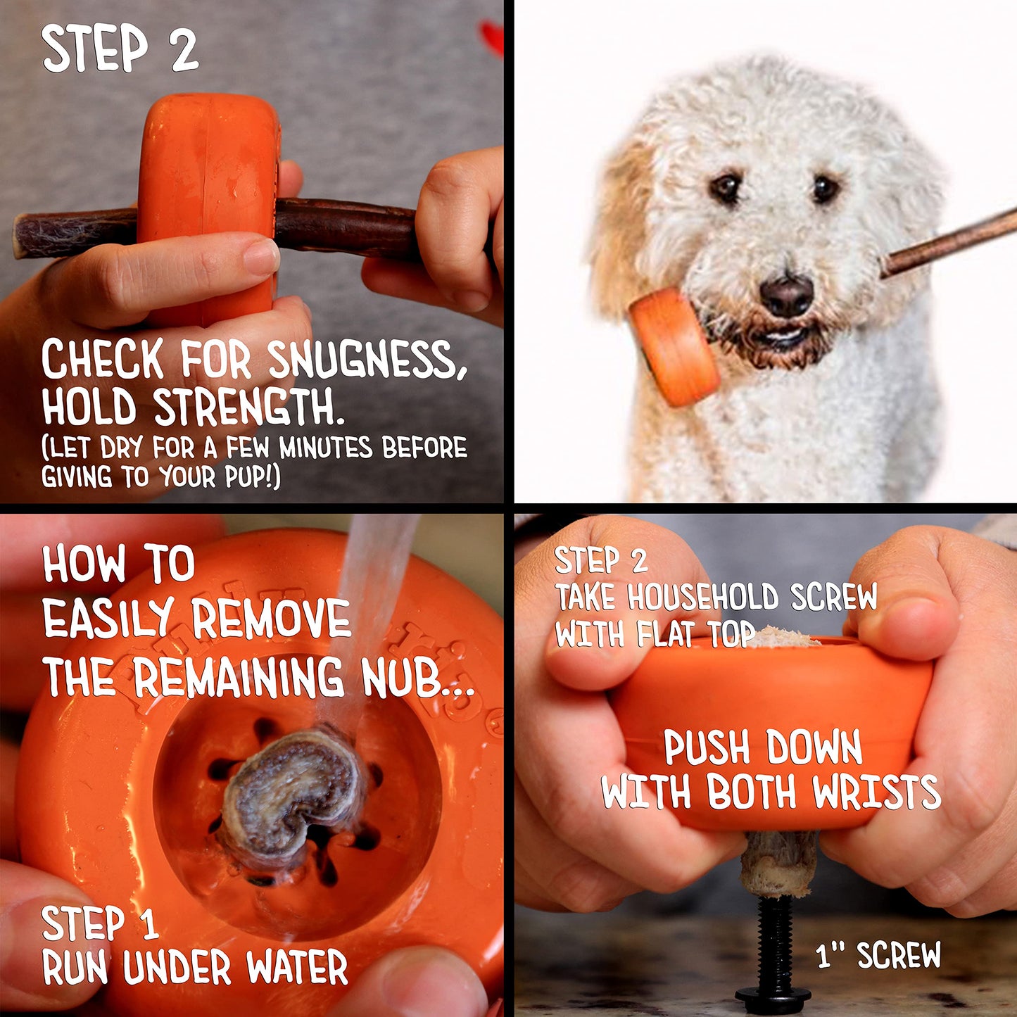 Bully Stick Holder – Tamaño mediano – Juguete interactivo para perro y dispositivo de seguridad para perro