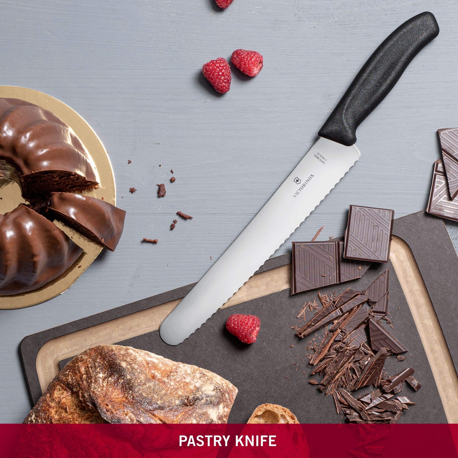 Cuchillo Pastelero Victorinox Negro 26 Centímetros