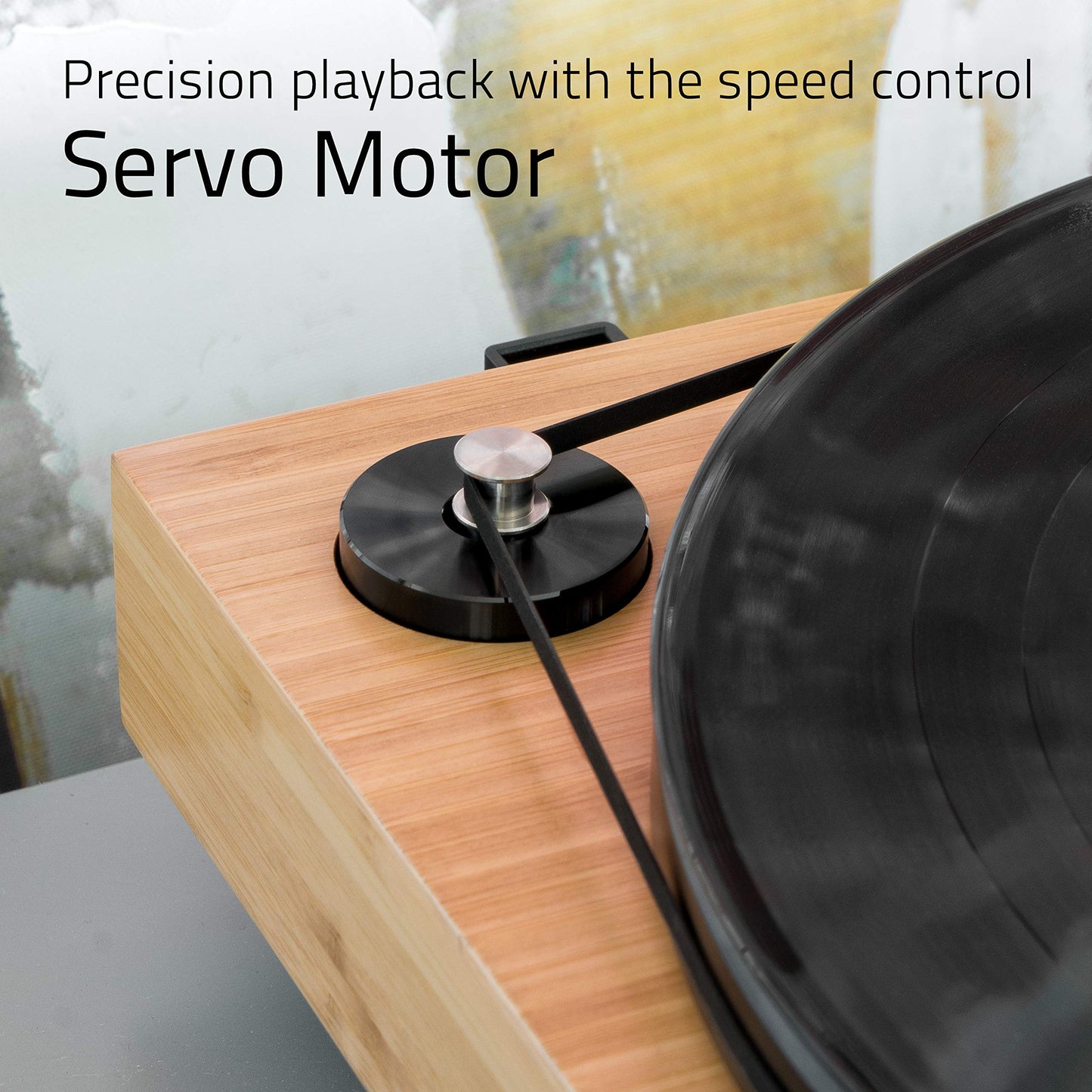 Fluance RT82 Tocadiscos de Vinilo de Alta Fidelidad de Referencia, Cápsula Ortofon OM10, Motor de Regulación de Velocidad, Base de MDF de Alta Densidad, Pies Aislantes contra las Vibraciones – Bambú