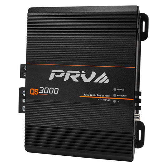 Amplificador de Audio de Coche PRV Audio QS3000 1 Ohm 3000W Monobloque con Controles HPF y LPF Integrados