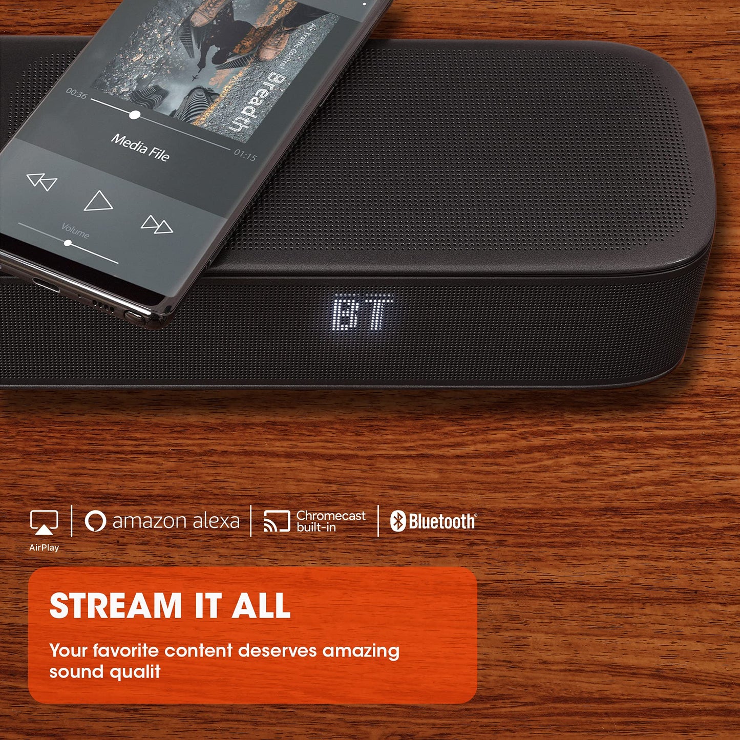 JBL Barra de sonido BAR de 5.0 canales con tecnología de sonido multihaz, negro (Reacondicionado)