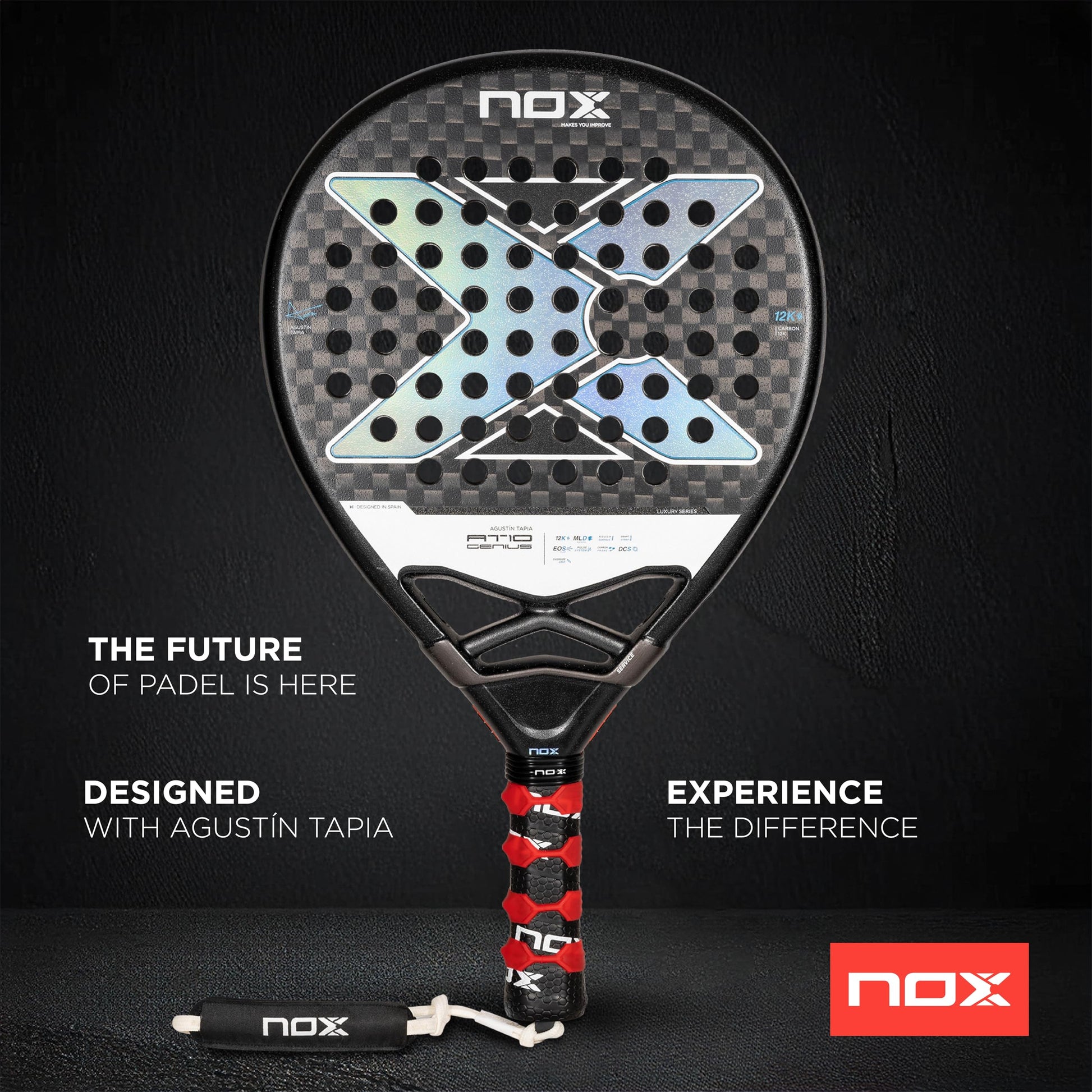 Pala de Pádel NOX AT10 Genius 12K 2024 de Agustín Tapia