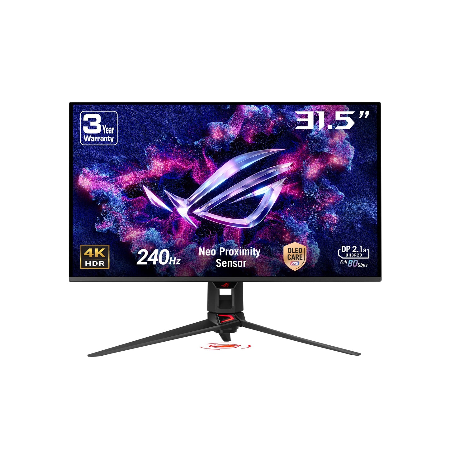 ASUS ROG Swift Monitor para juegos OLED 4K de 32 pulgadas (PG32UCDMR): 4K (3840 x 2160), QD-OLED, 240Hz, 0.03ms, compatible con G-SYNC, 99% DCI-P3, USB-C 90W, DisplayWidget, DisplayPort 2.1, garantía