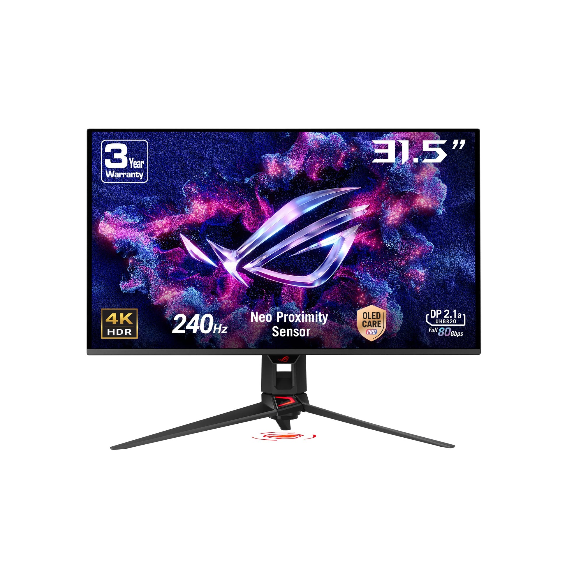 ASUS ROG Swift Monitor para juegos OLED 4K de 32 pulgadas (PG32UCDMR): 4K (3840 x 2160), QD-OLED, 240Hz, 0.03ms, compatible con G-SYNC, 99% DCI-P3, USB-C 90W, DisplayWidget, DisplayPort 2.1, garantía
