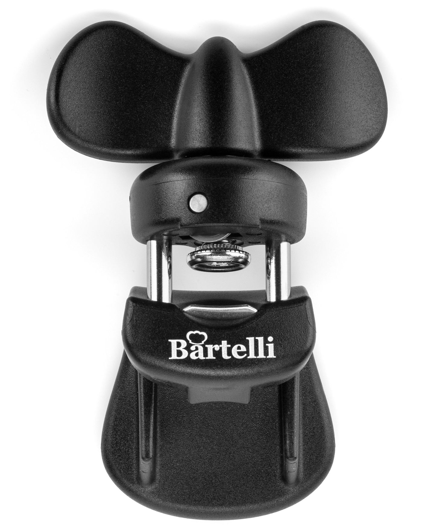 Bartelli Abrelatas y Abridor de Botella 3-en-1 de Seguridad Ambidiestro, Acero Inoxidable, Negro