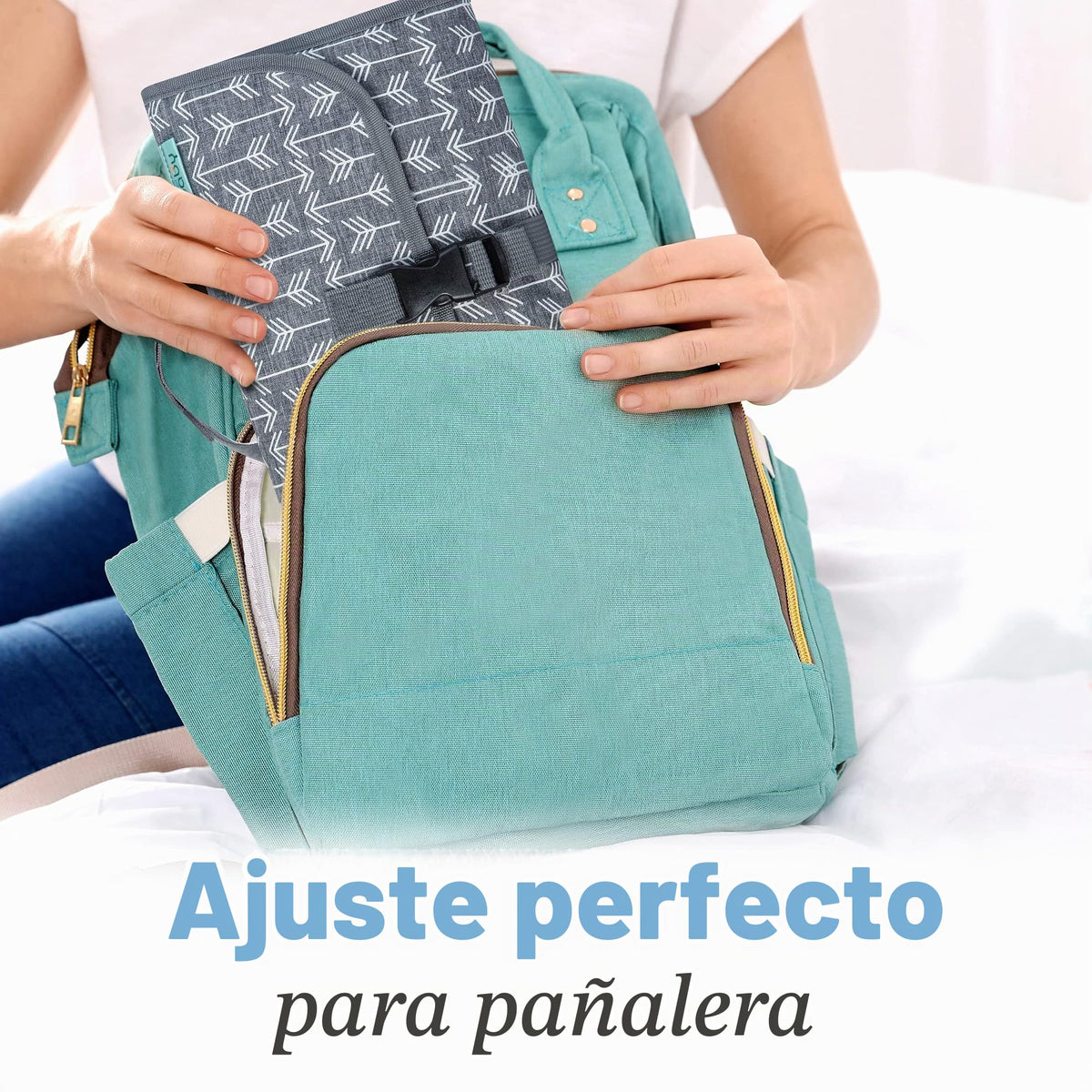 Kopi - Cambiador de pañales portátil para bebé, cambiador de pañales con bolsillo para toallitas, tapete cambiador portátil de diseño inteligente, kit de estación de viaje para bebés, regalo para